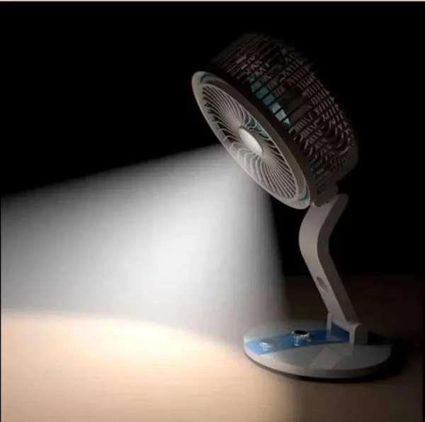 L R Rechargeable Folding Fan With LED Light - Image 3