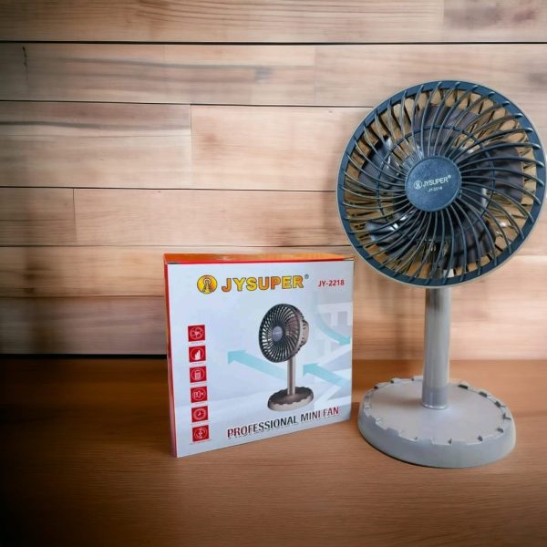 JY SUPER JY-2218 Rechargeable Mini Table Fan - Image 4